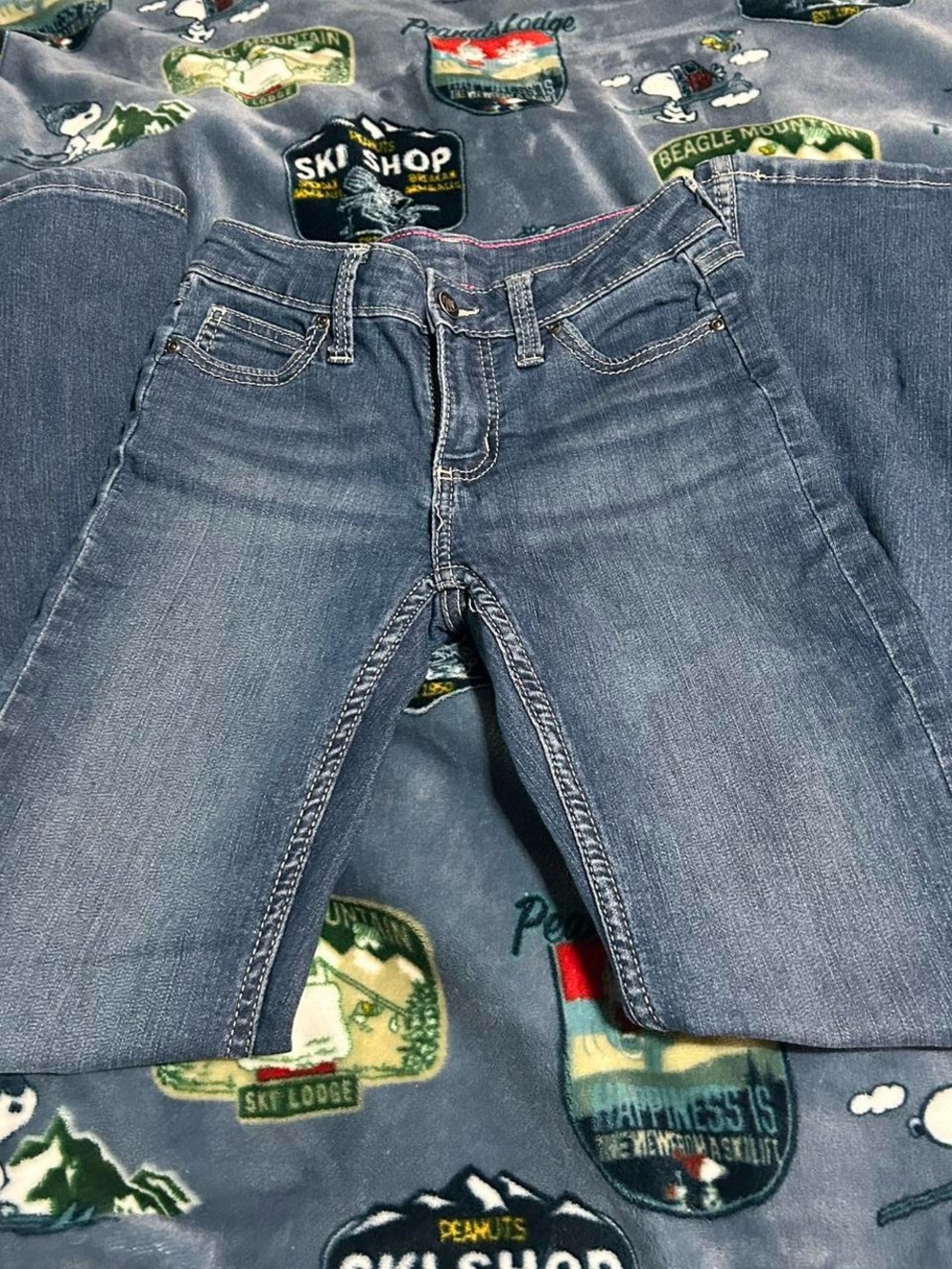 Classic Mid Wash Denim Jeans - Blue